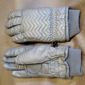 ☆HOST PICK☆ NWOT Paris Accessories Inc. Puffer Snow gloves size S silver gray